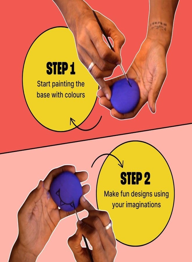 Kitsters DIY Pebble Painting Kit | Pet Rock Stone Painting Kit for Kids and Adults | Art and Craft Activity kit for Girls and Boys, Gifts for Kids Ages 3,4,5,6,7,8,9,10 - Image 4